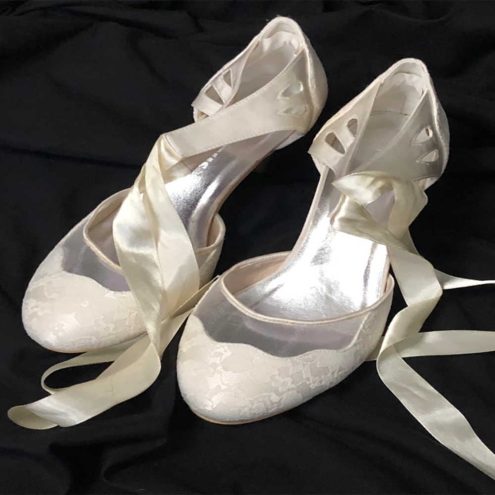 Wedopus White heel 9.5